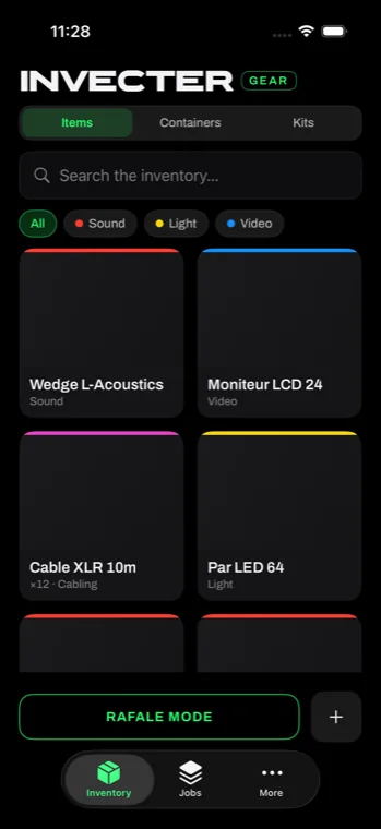 Invecter Gear inventory screen